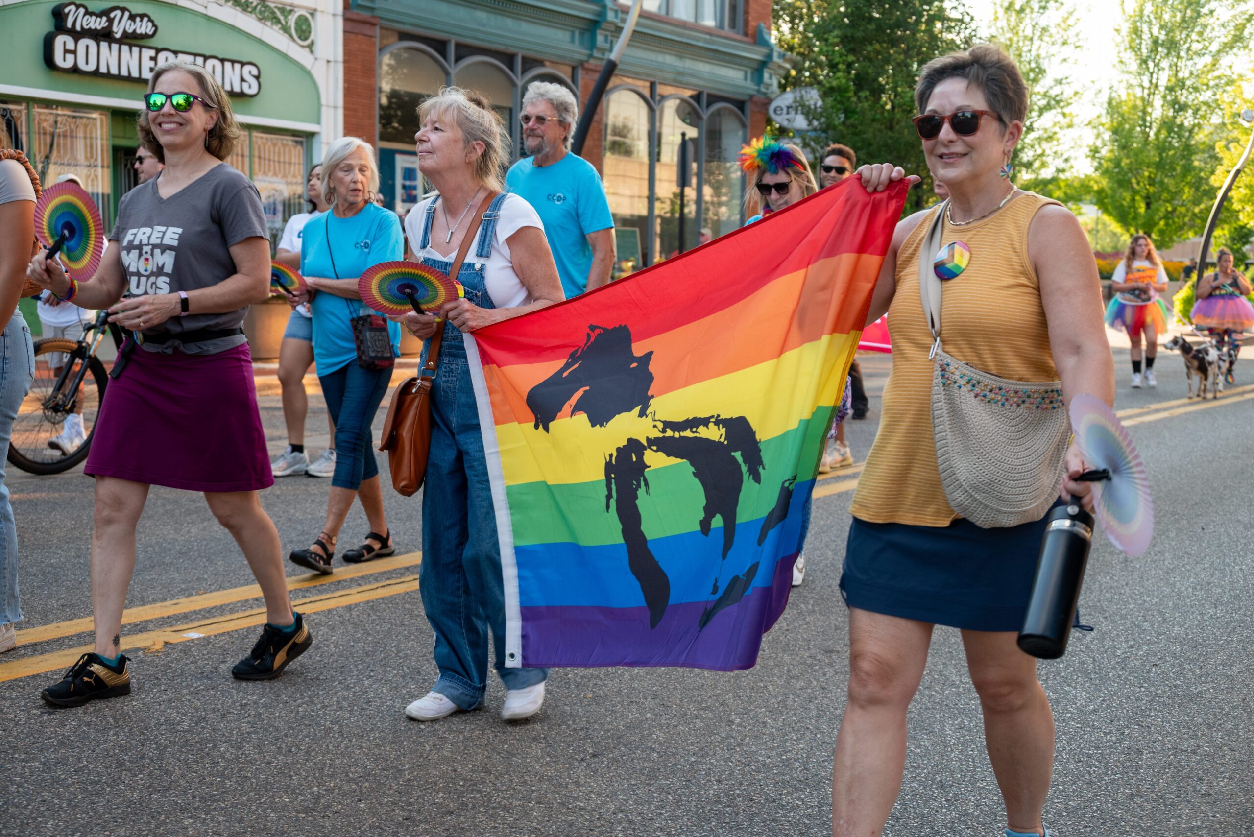 photo of Pride parade in downtown Battle Creek